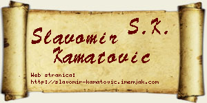 Slavomir Kamatović vizit kartica